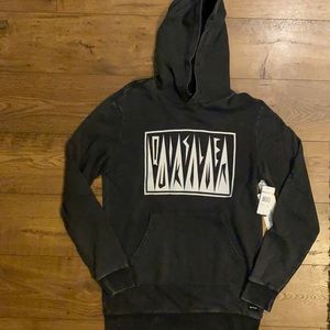 Quicksilver Afro Fleece grey Hoodie medium